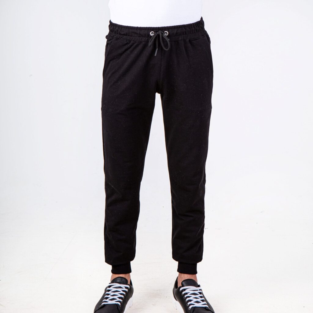 بنطلون سويت بانتس قصة عادية بساق مطاطي وجيب سمر ميلتون – أسود