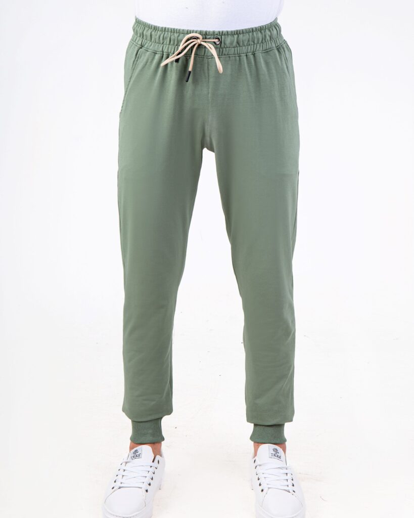 بنطلون سويت بانتس قصة عادية بساق مطاطي وجيب  سمر ميلتون – زيتى فاتح