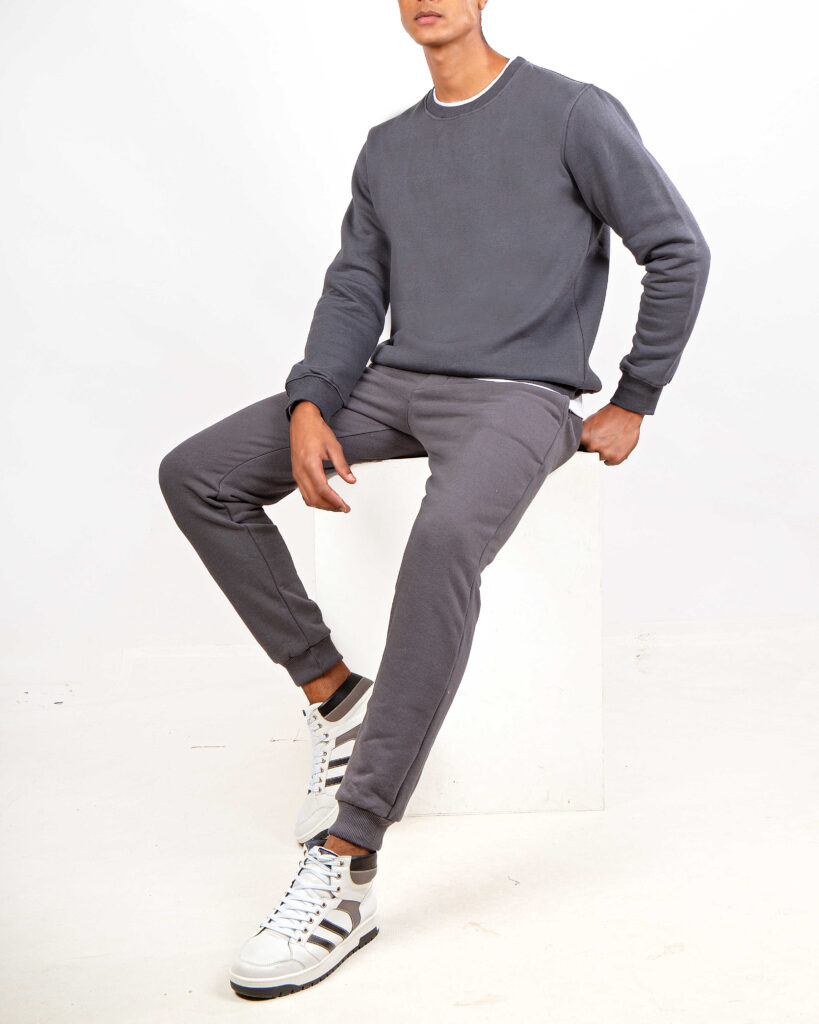 سويت بانتس رجالي خامه ثقيله مبطن – رصاصي غامق